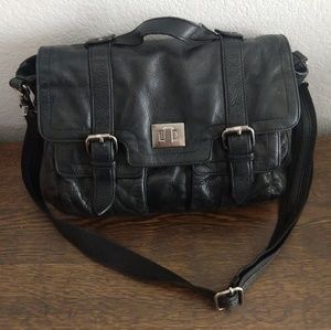 Audrey Brooke Getaway Leather Messenger Satchel